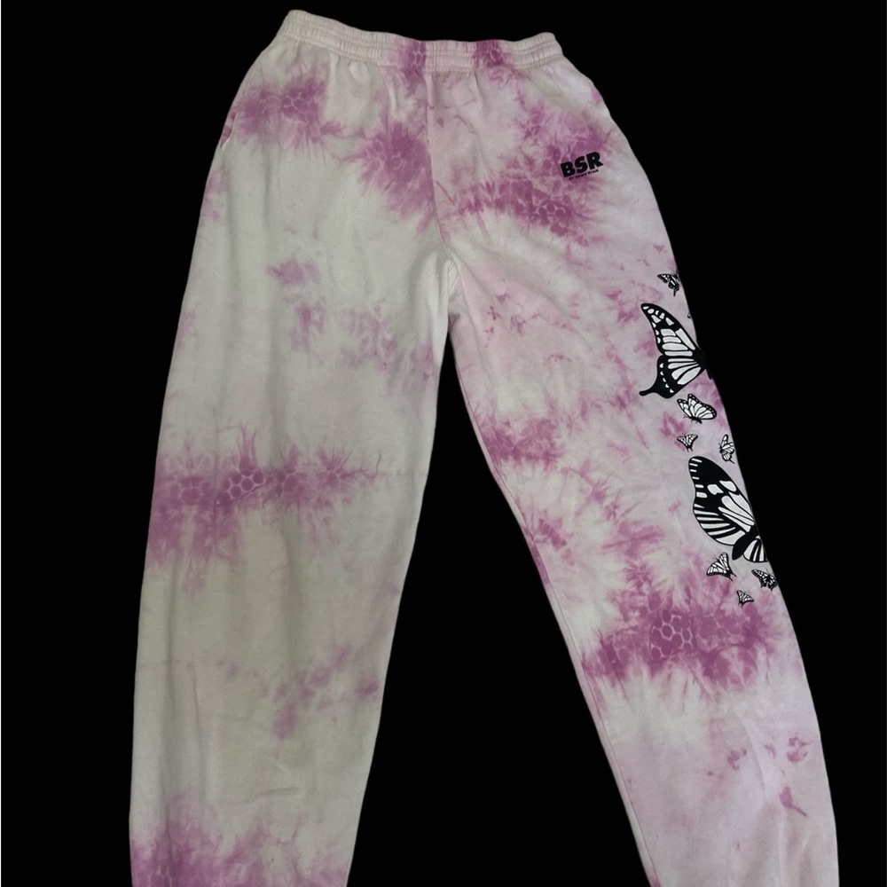 By Samii Ryan Pink and White Tie Dye Sweatpants Size Large